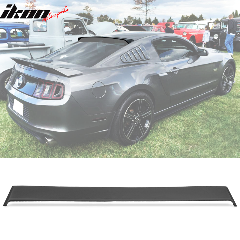 2005-2014 Ford Mustang Unpainted Black Rear Roof Window Spoiler PU