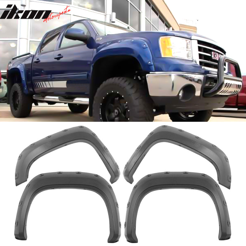 2007-2013 GMC Sierra 1500 Short Bed 69.3" 4PCS Fender Flares Bodykit